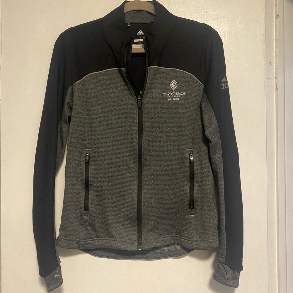 Adidas Golf Grey active wear long sleeves Zip Jacket